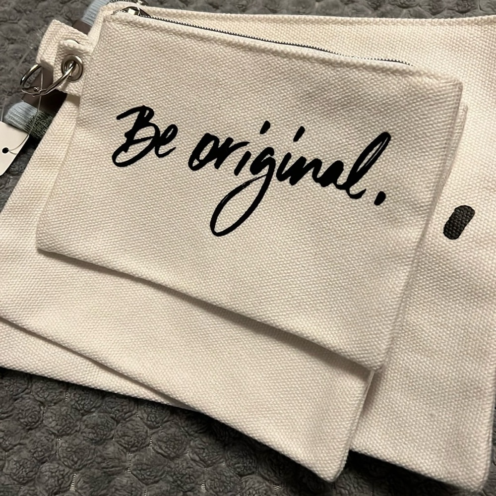 bareMinerals Set of 3 Canvas Zipper Makeup Pouches (B2)
